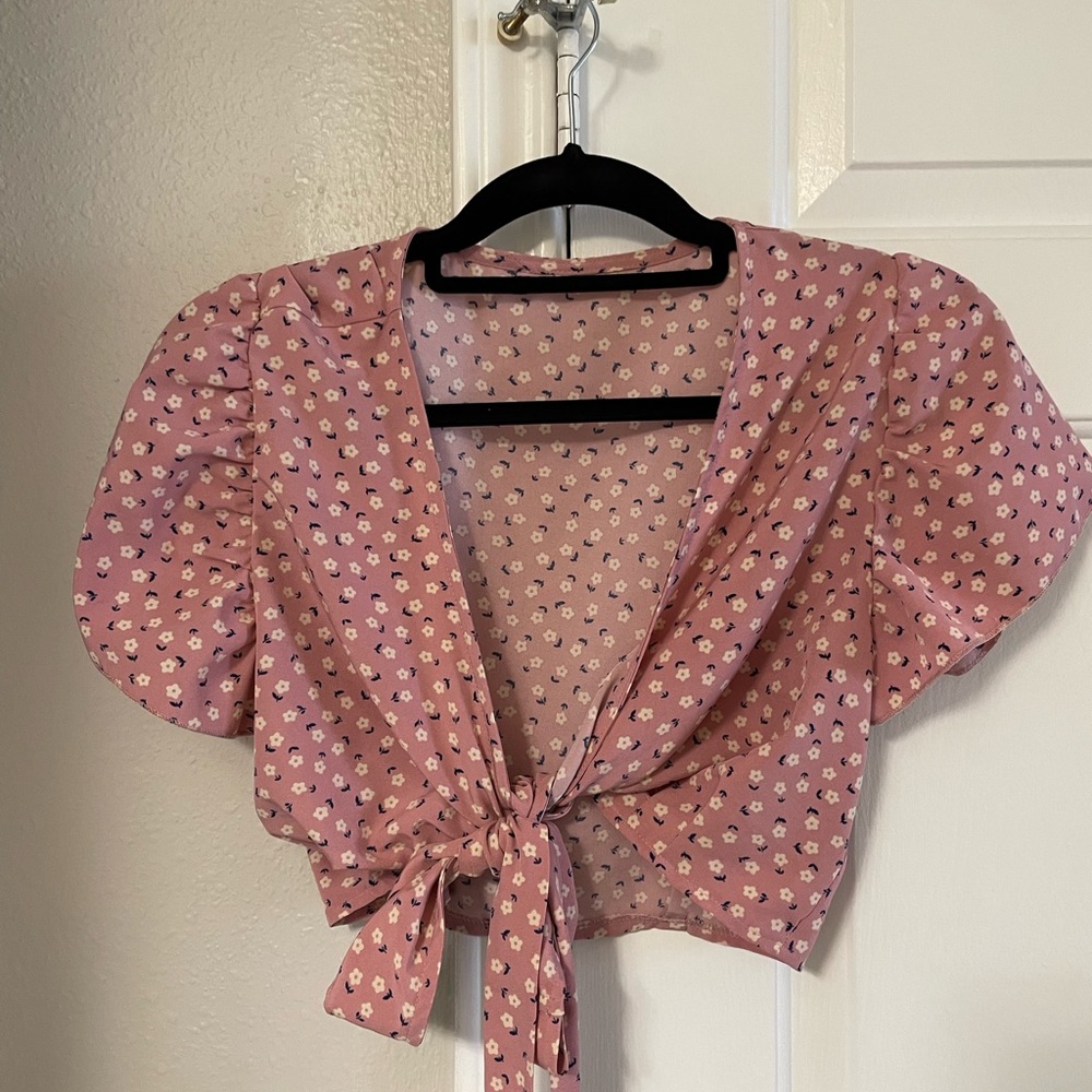 Shein wrap around shirt
